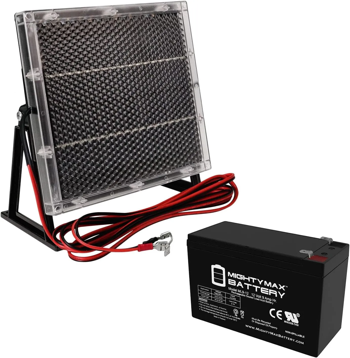 Mighty Max Battery 12V 9AH Replaces Eagle Picher CF12V7.2   12V Solar Panel