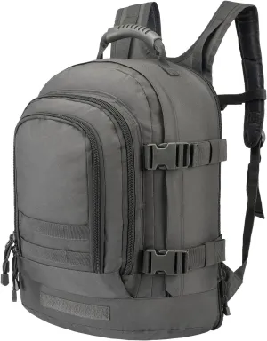 Military Outdoor Backpack Expandable Backpack Tactical Daypack With Waist Strap for Hiking Hunting Outdoor (Grey)