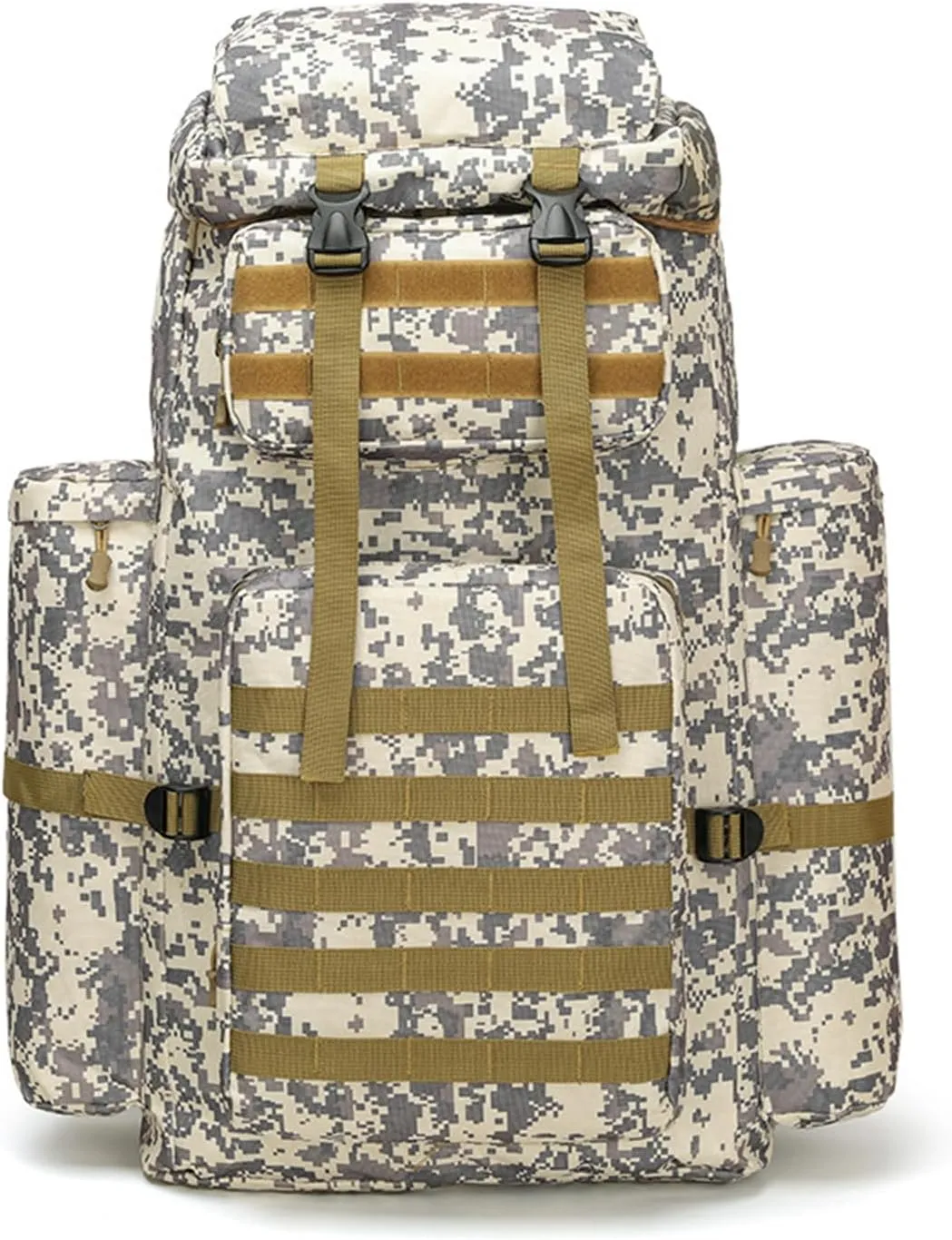 Military Tactical Backpack for Men, 100L Waterproof Camping Hiking Travel Hunting Daypack, Heavy Duty, Adjustable Straps (Camo-4)
