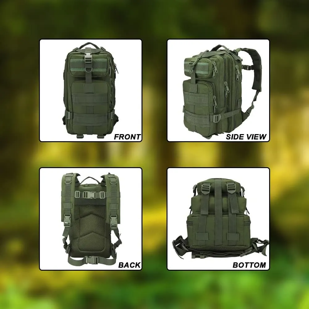 Military Tactical Camo Backpack for Men 40L Large Waterproof Camo Backpack for Hunting Tactical Travel Backpack (Gray Camo)