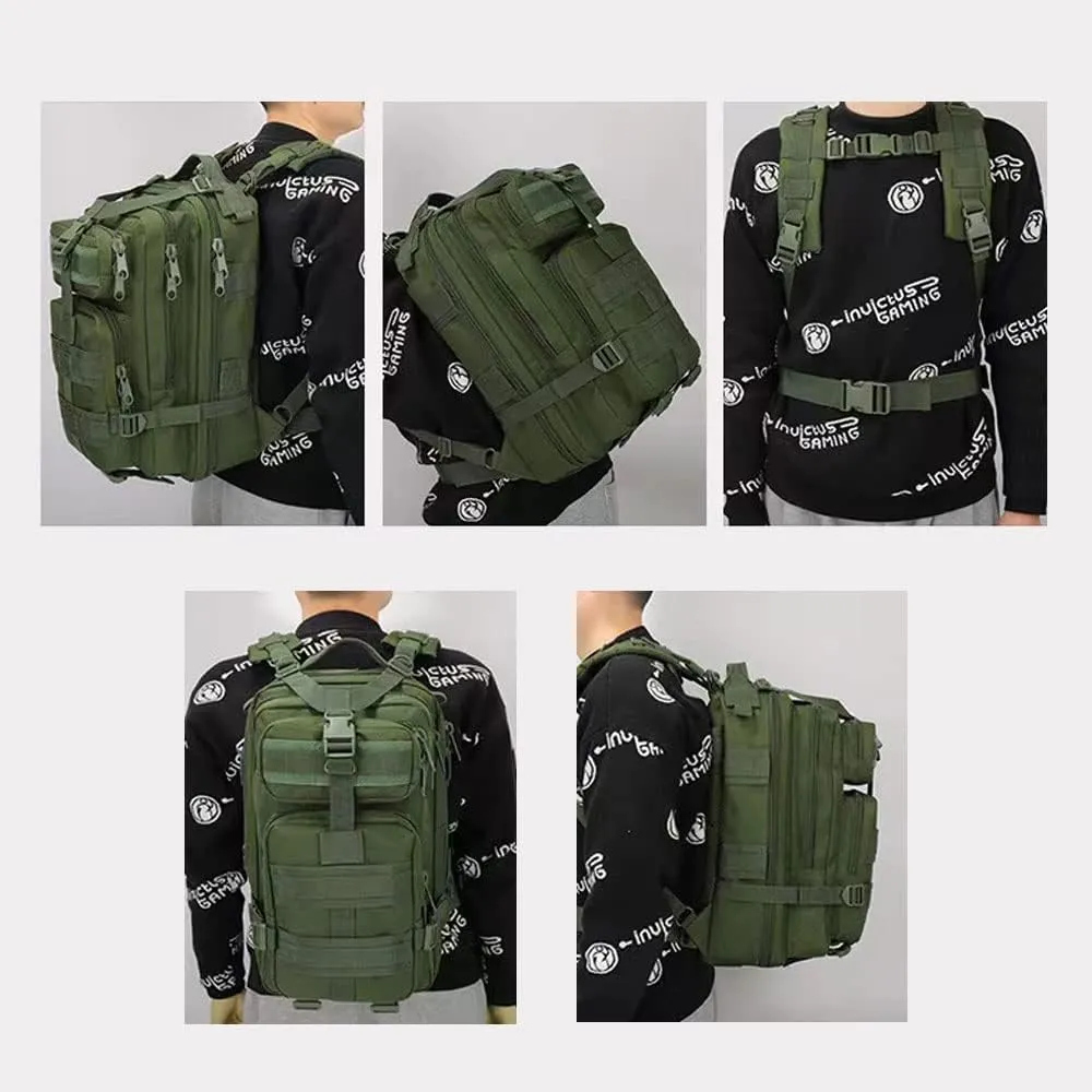 Military Tactical Camo Backpack for Men 40L Large Waterproof Camo Backpack for Hunting Tactical Travel Backpack (Gray Camo)