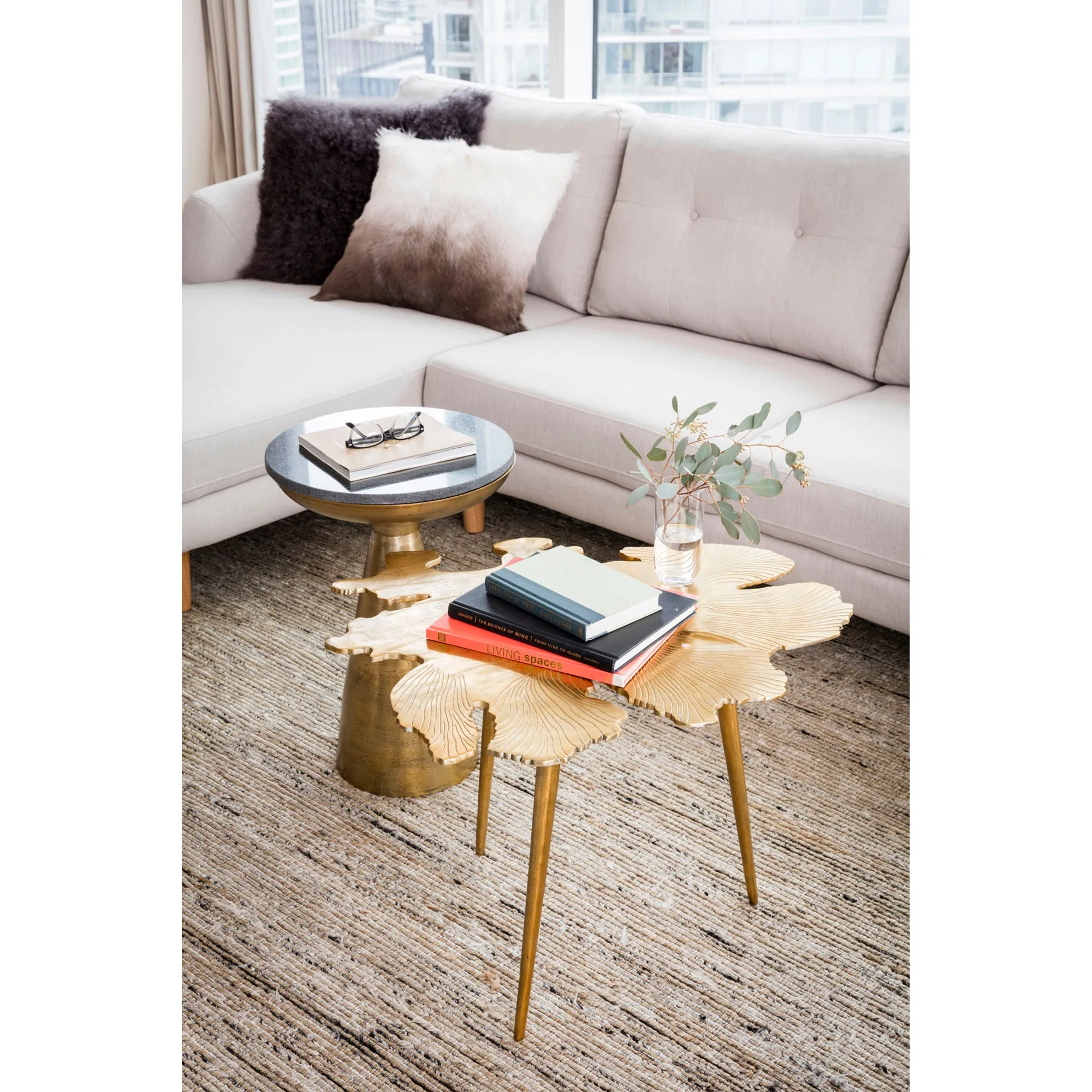 Modern Organic Wave Side Table