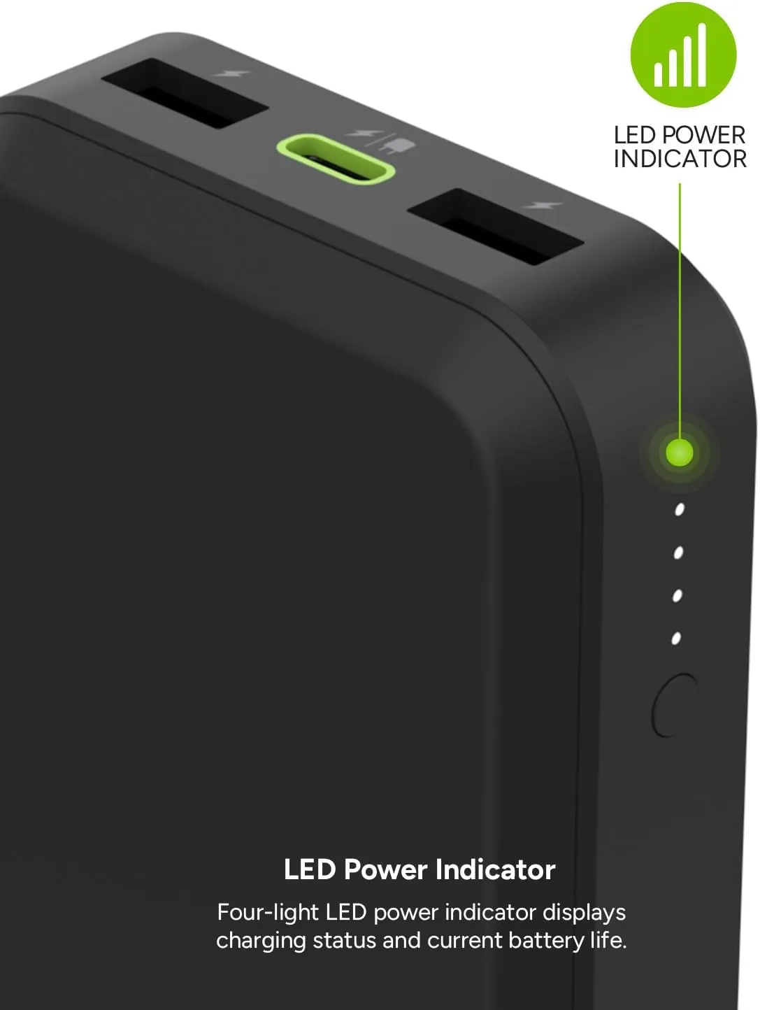 Mophie powerstation prime20 - Ultra-Compact Portable Power Bank with 20,000mAh Internal Battery, 18W USB-C PD Fast Charging, 3-Device Simultaneous Charging, Eco-Friendly Design