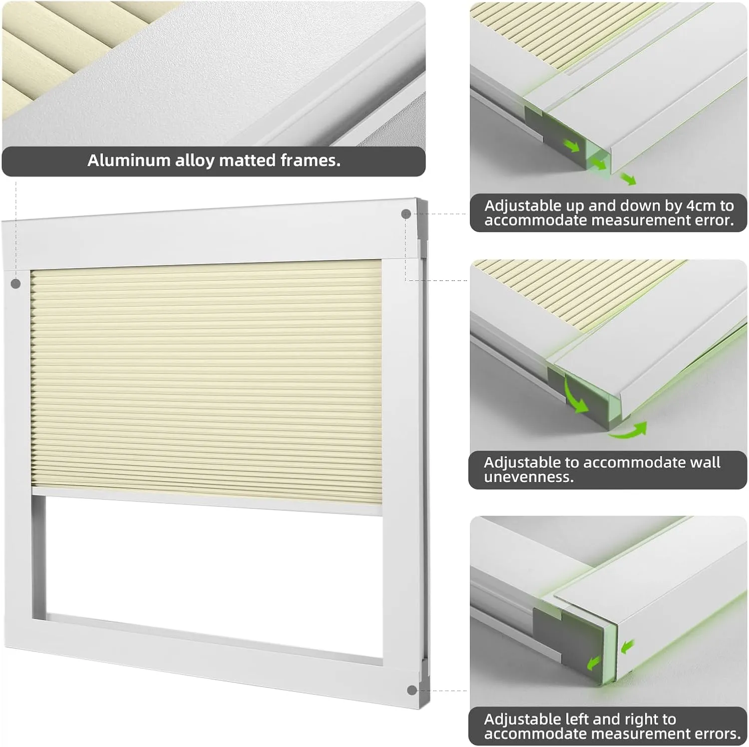 Motorized Skylight Shades Cellular Honeycomb Electric Blinds with Solar Panel Cordless Rechargeable Shades with Remote for Roof Inclined Plane Room Custom Size(Black Out Beige)