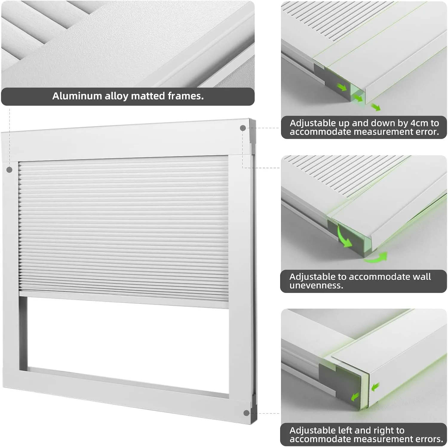 Motorized Skylight Shades Cellular Honeycomb Electric Blinds with Solar Panel Cordless Rechargeable Shades with Remote for Roof Inclined Plane Room Custom Size(Black Out White)