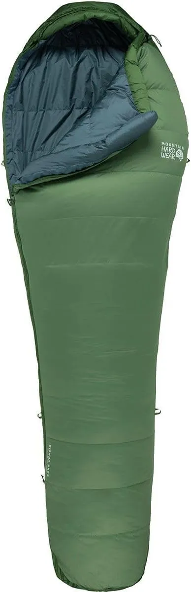Mountain Hardwear Bishop Pass Sleeping Bag: 30F Down, Fernwood, Long/Left Zip