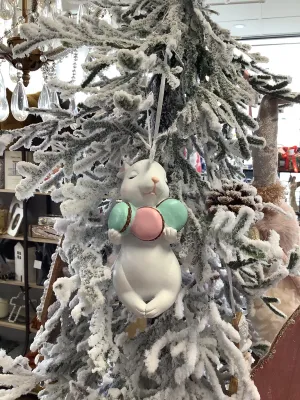 Mouse with Macaron Hanging Ornament