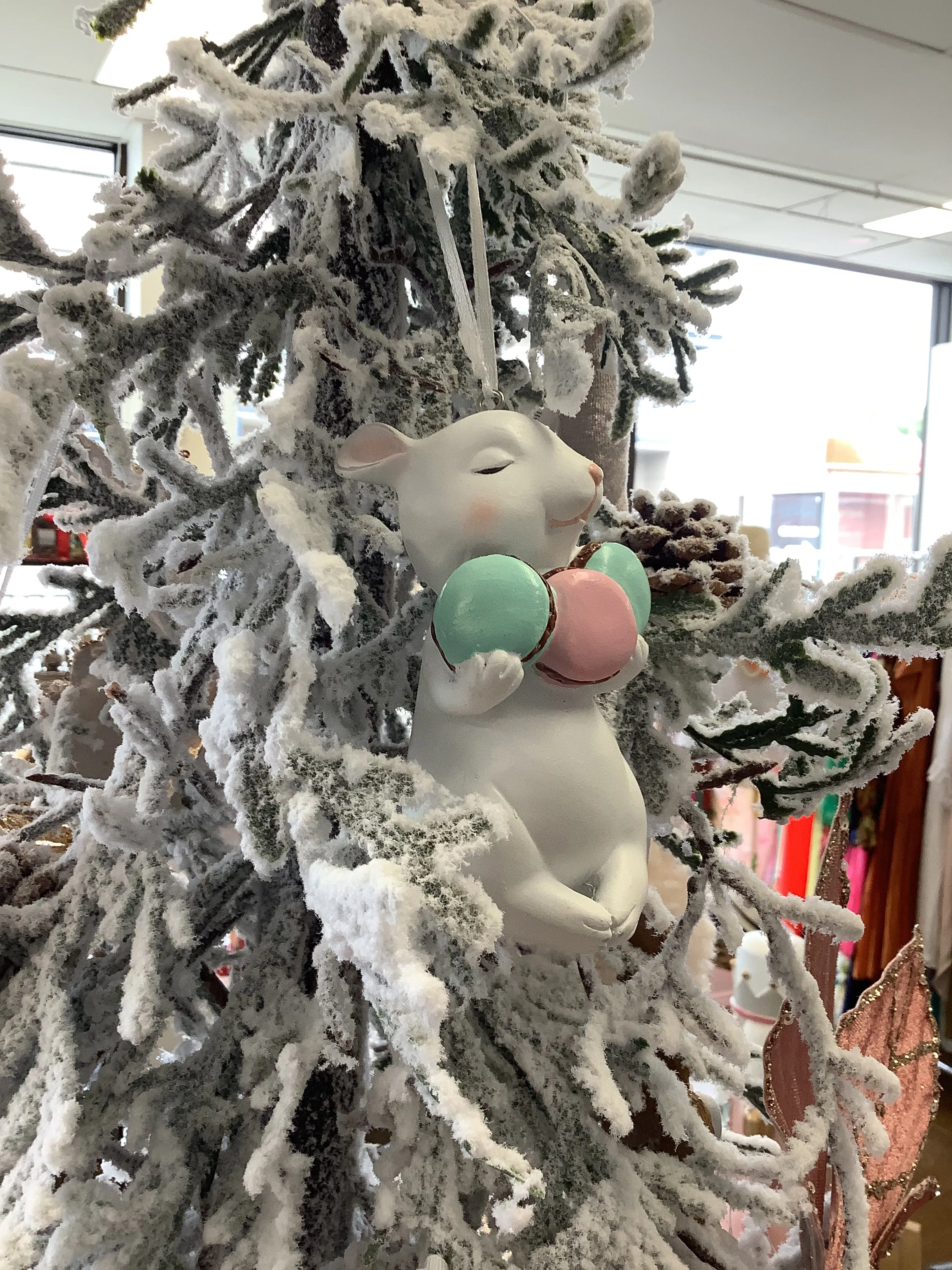 Mouse with Macaron Hanging Ornament