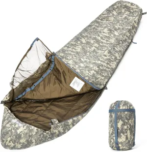MT Military Army Force Defence 4 & Tropen Patrol Mummy Sleeping Bags with Bivy Cover Compression Sack, Modular Sleeping System 2.0 for Cold Weather,