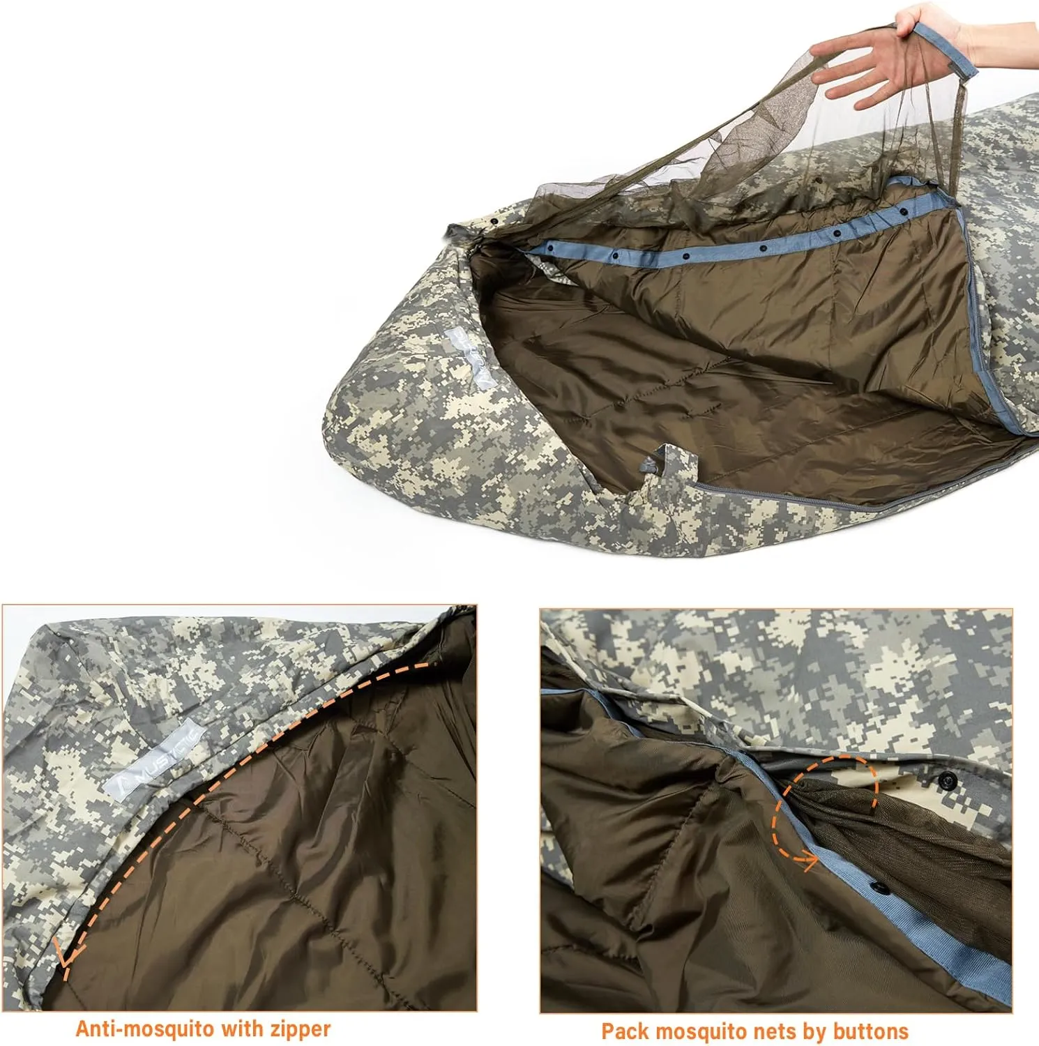 MT Military Army Force Defence 4 & Tropen Patrol Mummy Sleeping Bags with Bivy Cover Compression Sack, Modular Sleeping System 2.0 for Cold Weather,