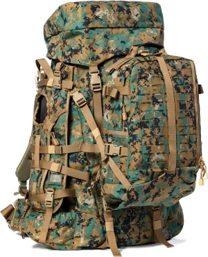 MT Military Army Large Rucksack with Detacheable Assault Backpack Hydration Pack Shoulder Straps and Waist Belt Metal Frame