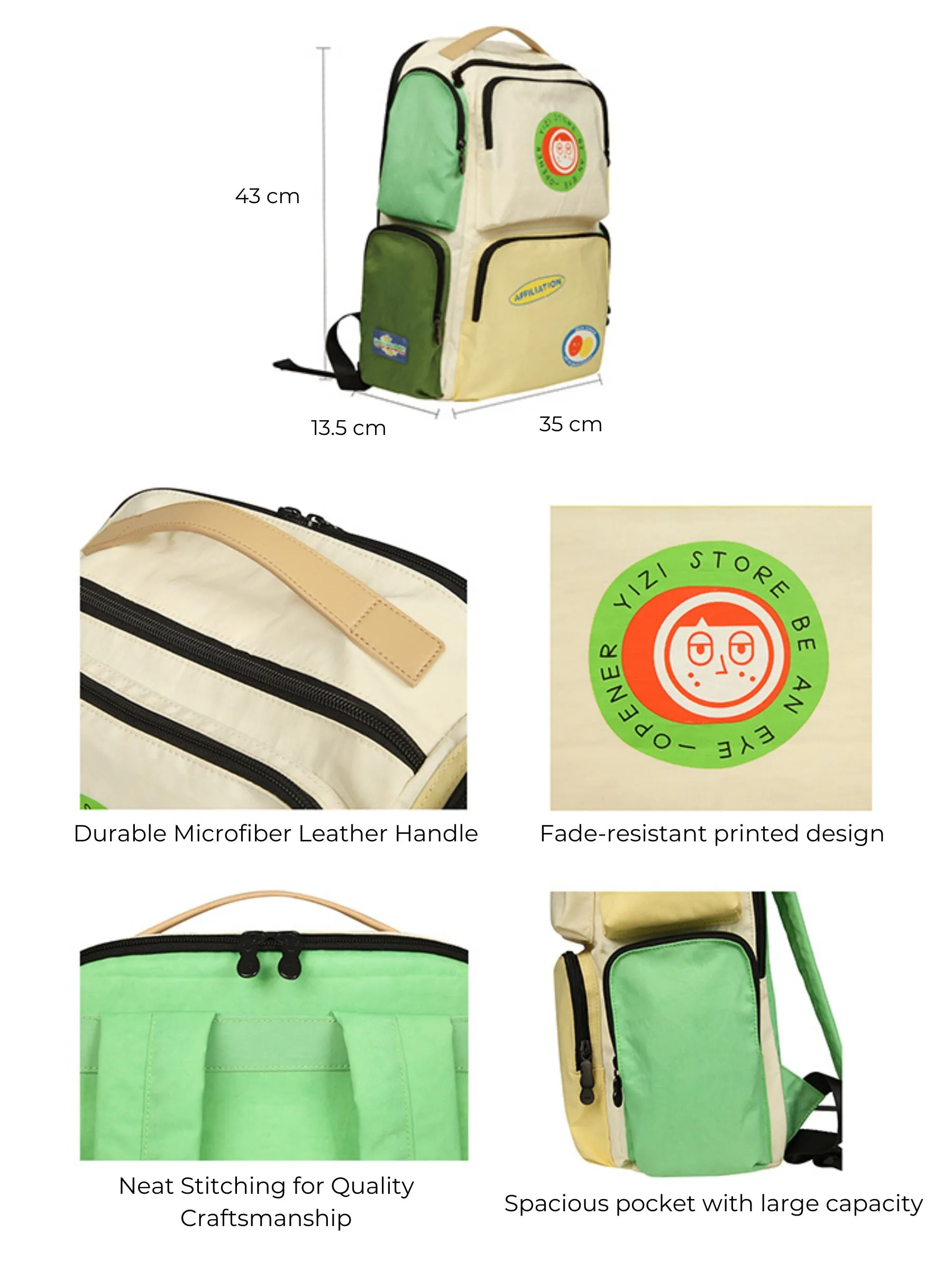Multi-Pocket Large Capacity Computer Backpack