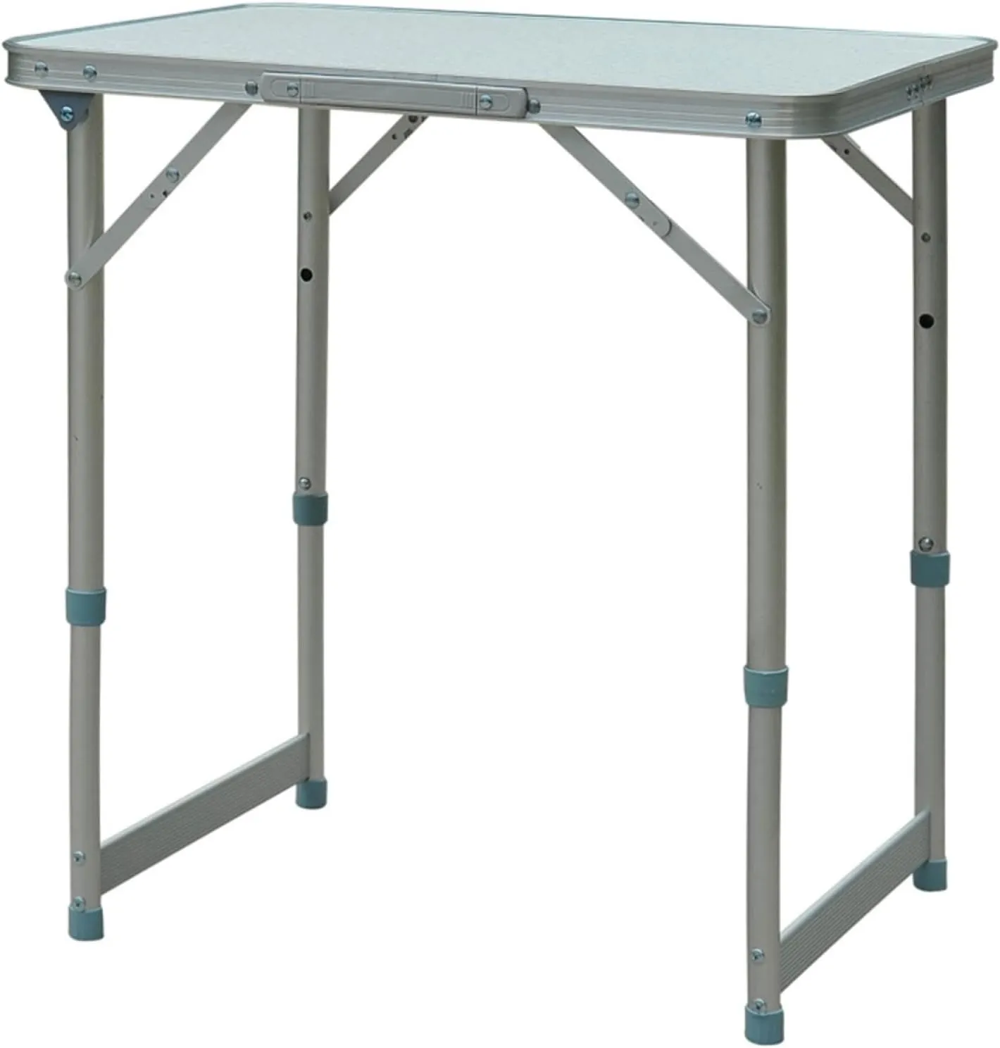 Multi-use Aluminum & MDF Folding Table - Lightweight & Compact Design for Camping, Picnics, Bbqs & Parties (Silver, 4.5 Lbs)