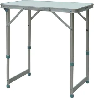 Multi-use Aluminum & MDF Folding Table - Lightweight & Compact Design for Camping, Picnics, Bbqs & Parties (Silver, 4.5 Lbs)