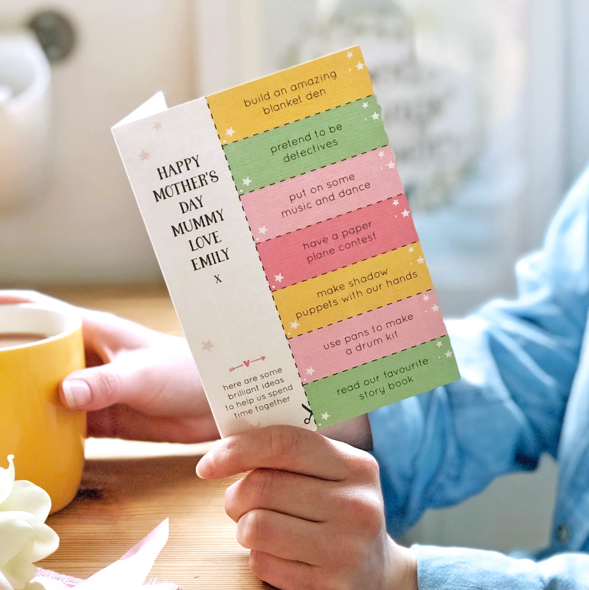 Mum And Me Activity Ideas Mother's Day Coupon Card