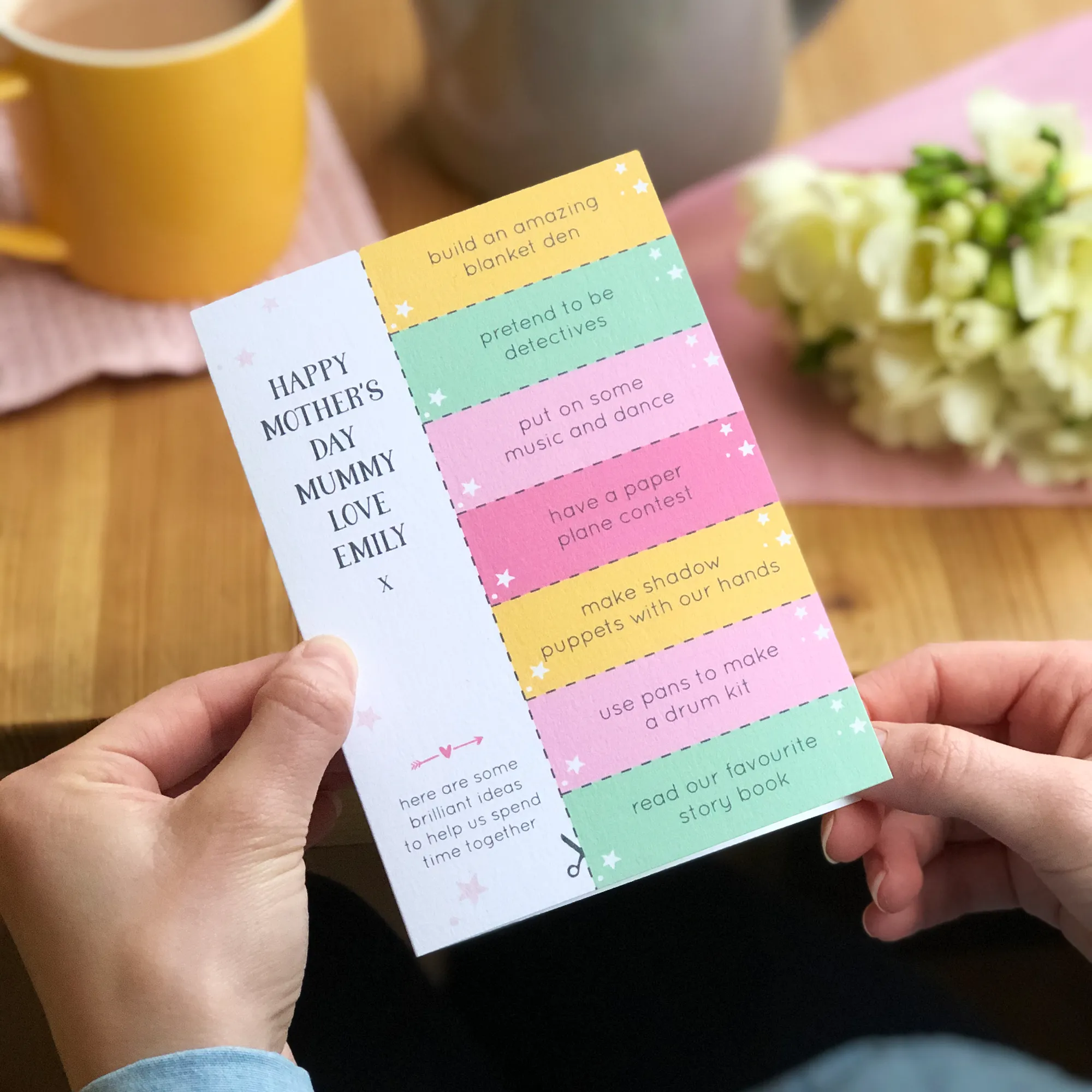 Mum And Me Activity Ideas Mother's Day Coupon Card