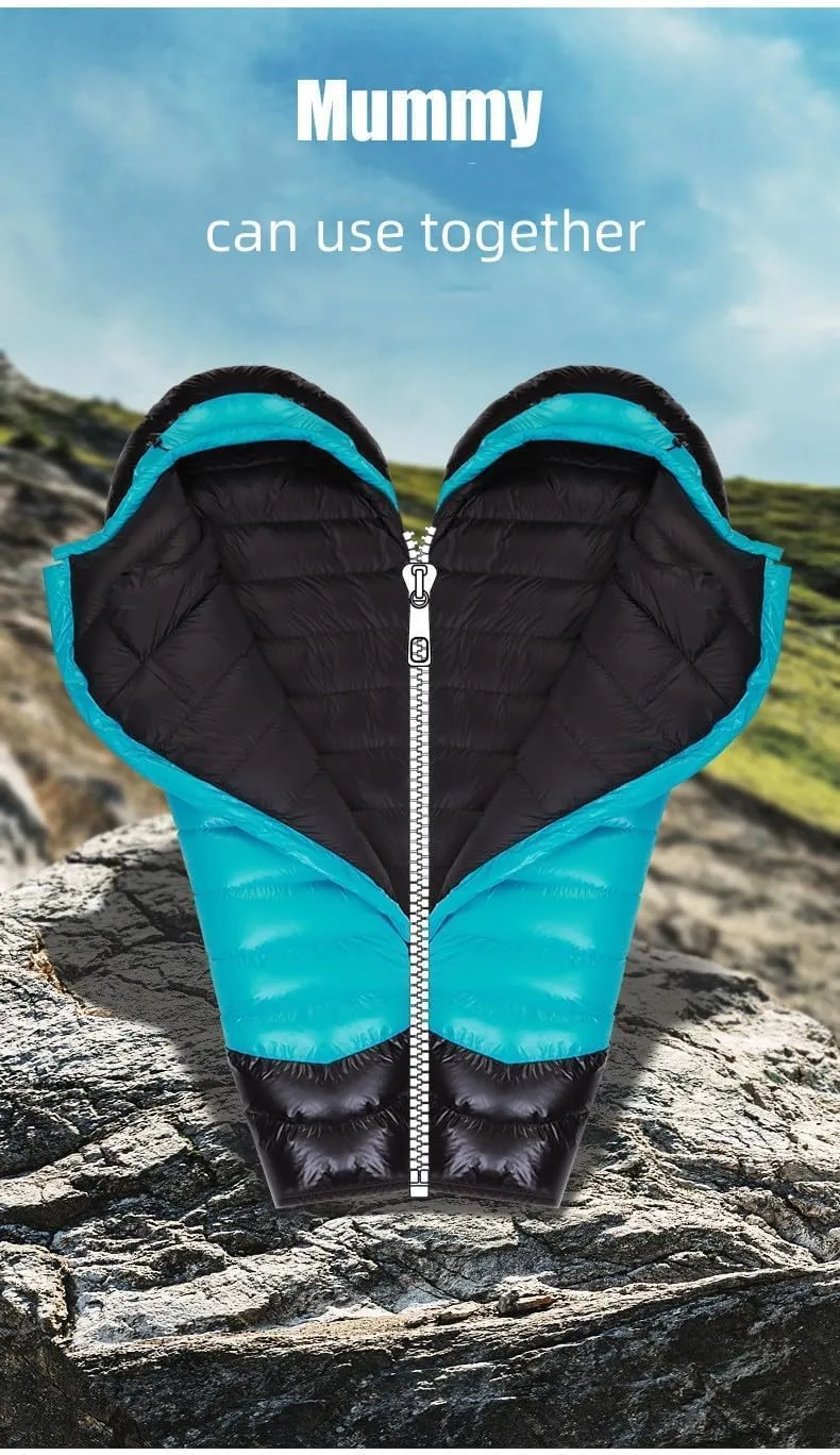 Mummy Down Sleeping Bag Temperatures Range from -40F Degree to 68F Degree Goose Down Sleeing Bag Outdoor Activity