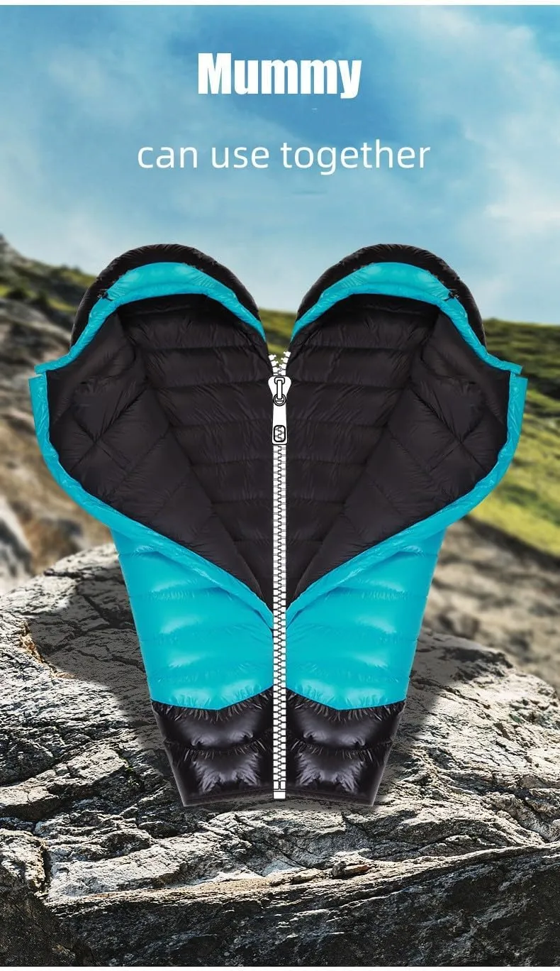 Mummy Down Sleeping Bag Temperatures Range from -40F Degree to 68F Degree Goose Down Sleeing Bag Outdoor Activity