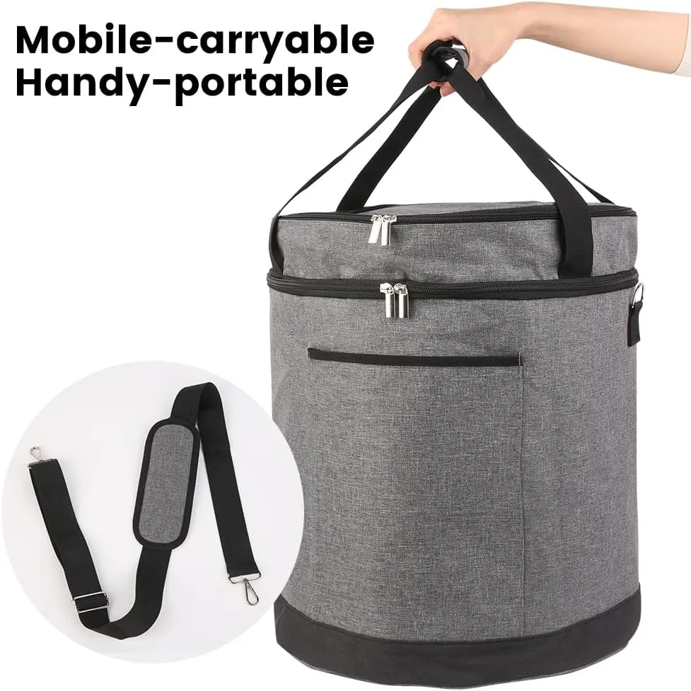 musbus Carry Bag for 8 Quart Instant Pot, CrockPot and Hamilton Beach Models, Double Layers Carrier with Adjustable Strap, with Crock-Pot and Hamilton, GRAY