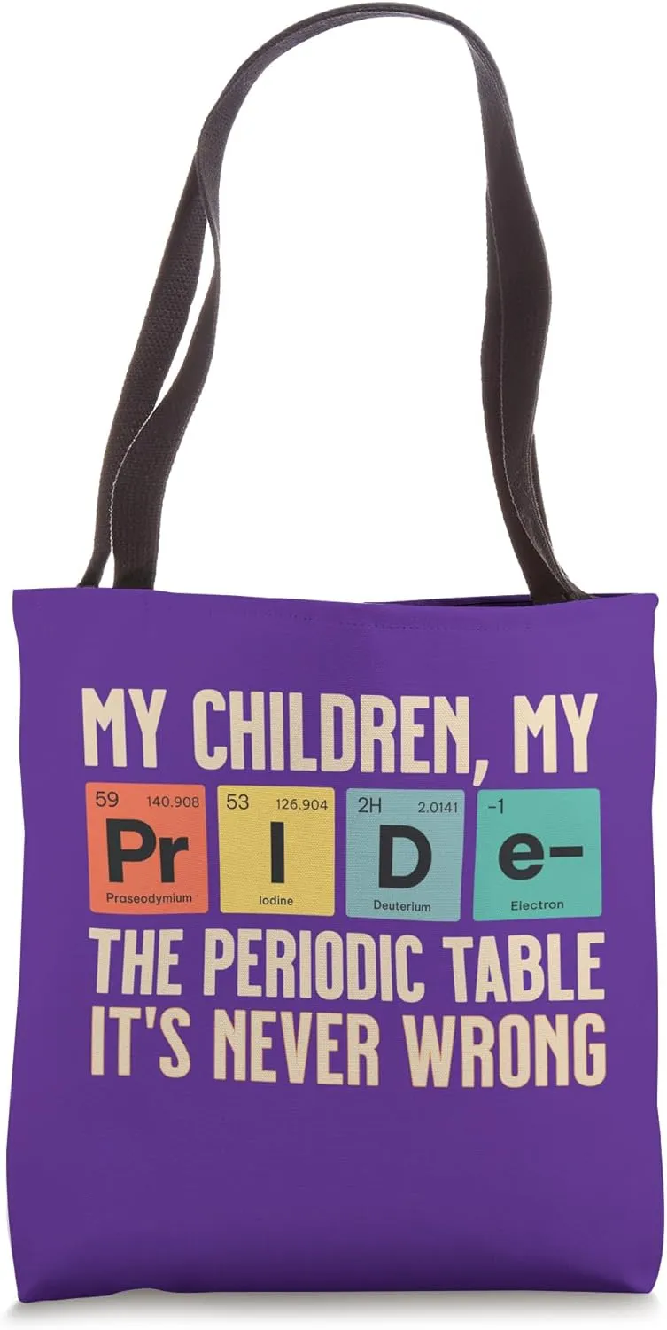My Offspring, My Elemental Joy Periodic Table of Family Love Tote Bag