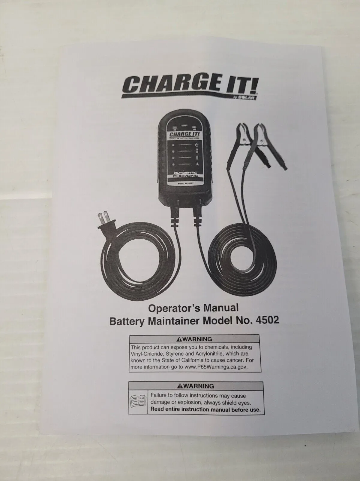 (N80393-1) Charge It by Solar 4502 Battery Charger/maintainer