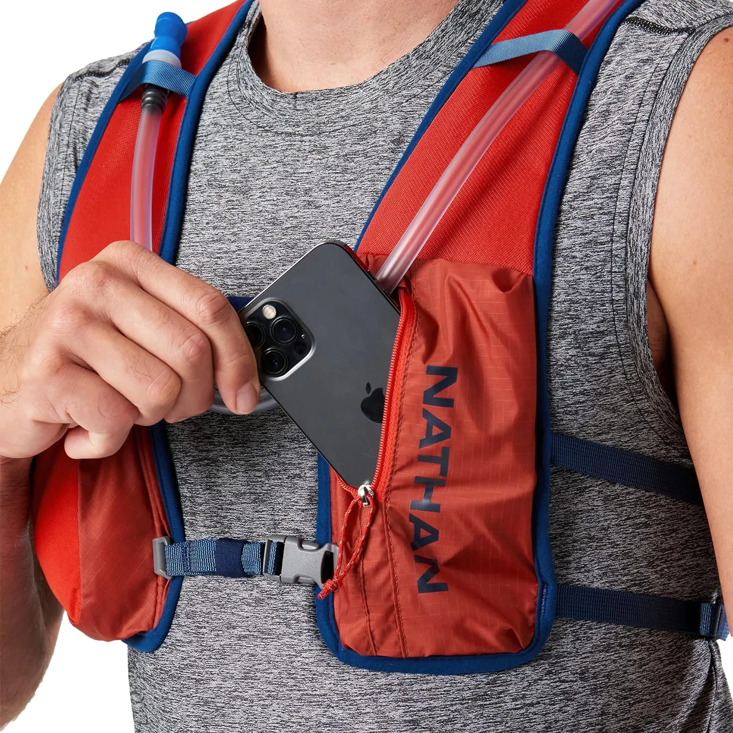 Nathan QuickStart 2.0 Hydration Pack with Hydration Bladder 4L, for Running Vest, Hiking, Walking, Marathon, Obstical Course Run, Race