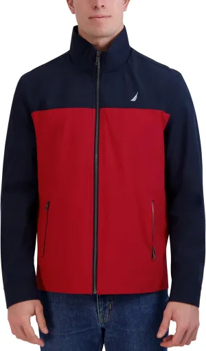 Nautica Men's Lightweight Windbreaker Jacket-Water-Resistant, Ideal for Golf, Hiking, Boating Adventures & Casual Wear