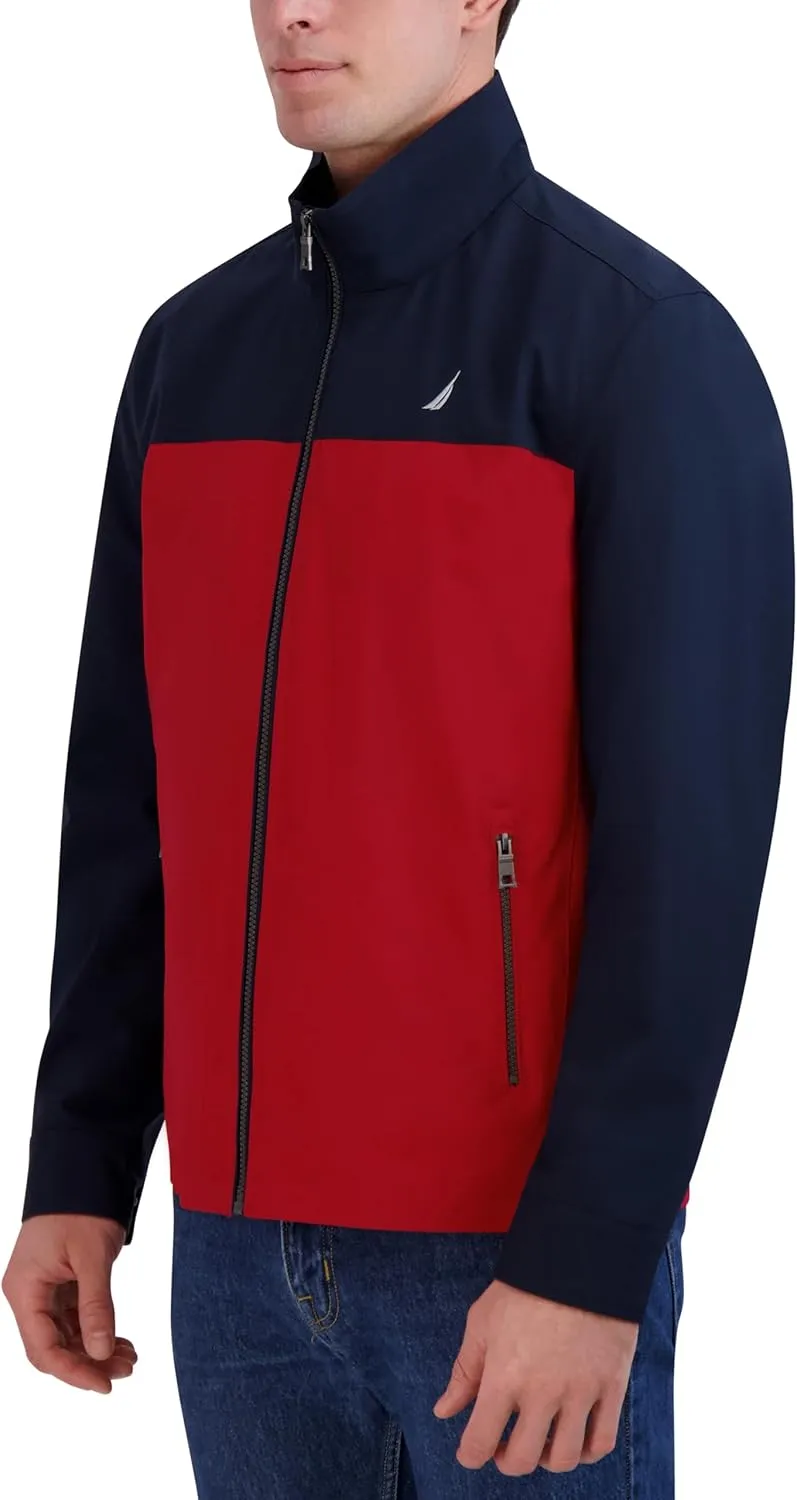Nautica Men's Lightweight Windbreaker Jacket-Water-Resistant, Ideal for Golf, Hiking, Boating Adventures & Casual Wear