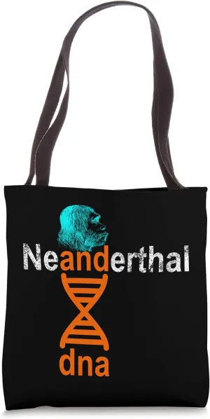 Neanderthal DNA Double Helix Genetic Design Tote Bag