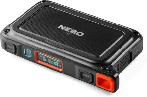 NEBO RAMBLER 100 Portable Power Station | 94.4Wh Capacity, 5-Way Output Charging, 100W AC Port Integration includes Power Inverter, Built-In Floodlight, TSA Approved
