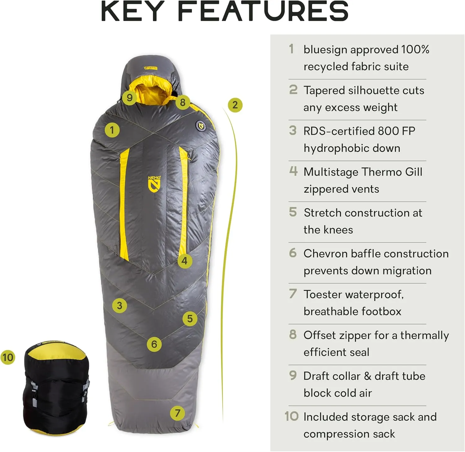 NEMO Equipment Sonic Down Mummy Sleeping Bag