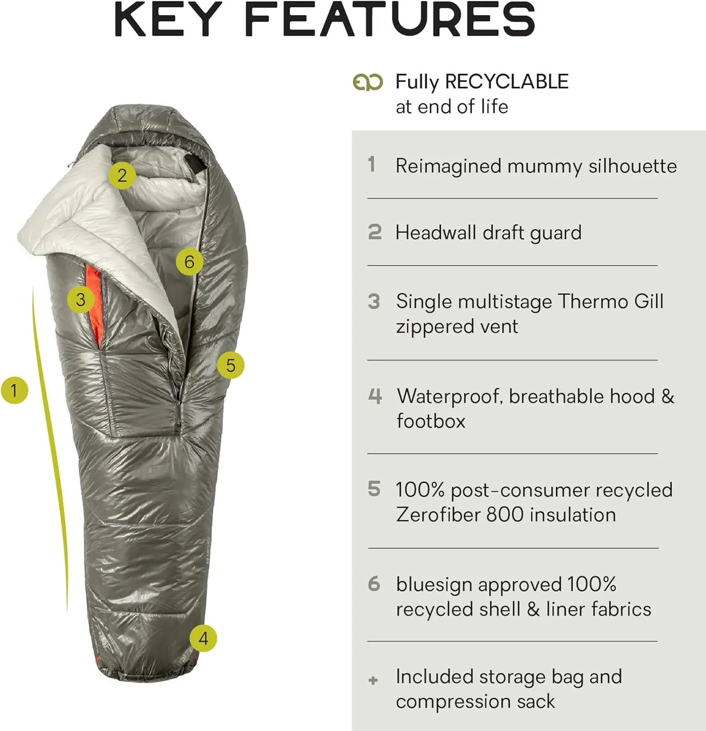 NEMO Equipment Soul Genderless Endless Promise Synthetic Mummy Sleeping Bag