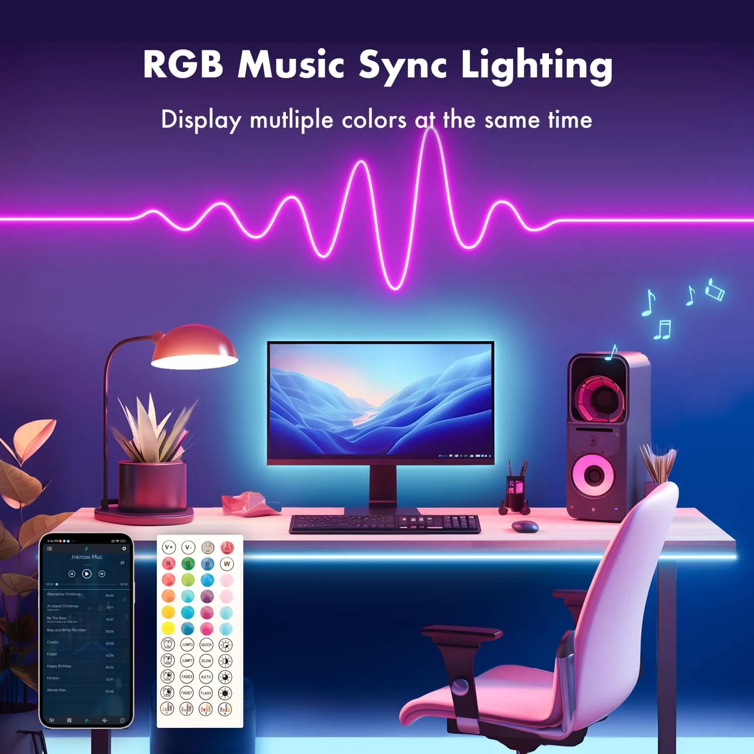 Neon Rope Lights, 2x50FT RGB LED Strip Lights, App Control, IR Remote, Outdoor IP67 Waterproof, Music Syncing, Flexible DIY Design for Bedroom, Gaming, Party, Christmas Decor