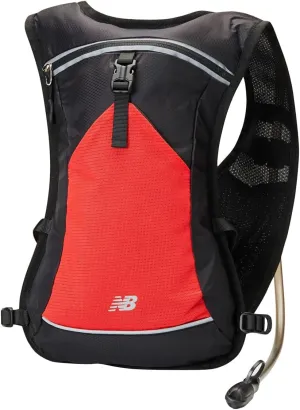 New Balance Hydration Backpack - Hiking Backpack for Women & Men - Lightweight and Adjustable - Reflective Details for Visibility - Breathable Mesh and Four Pockets for Storage - 2L Hydration Capacity