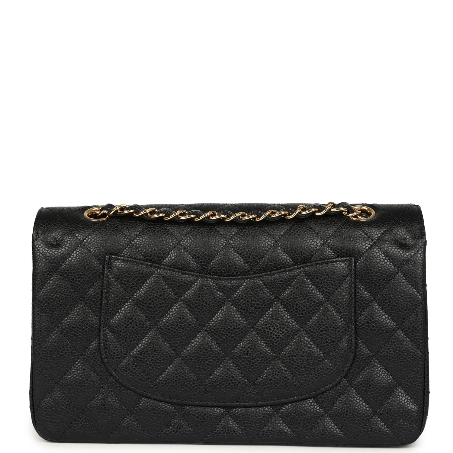 New Chanel Medium Classic Double Flap Black Caviar Gold Hardware