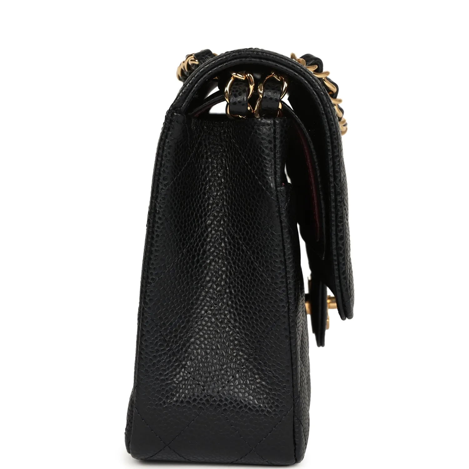 New Chanel Medium Classic Double Flap Black Caviar Gold Hardware