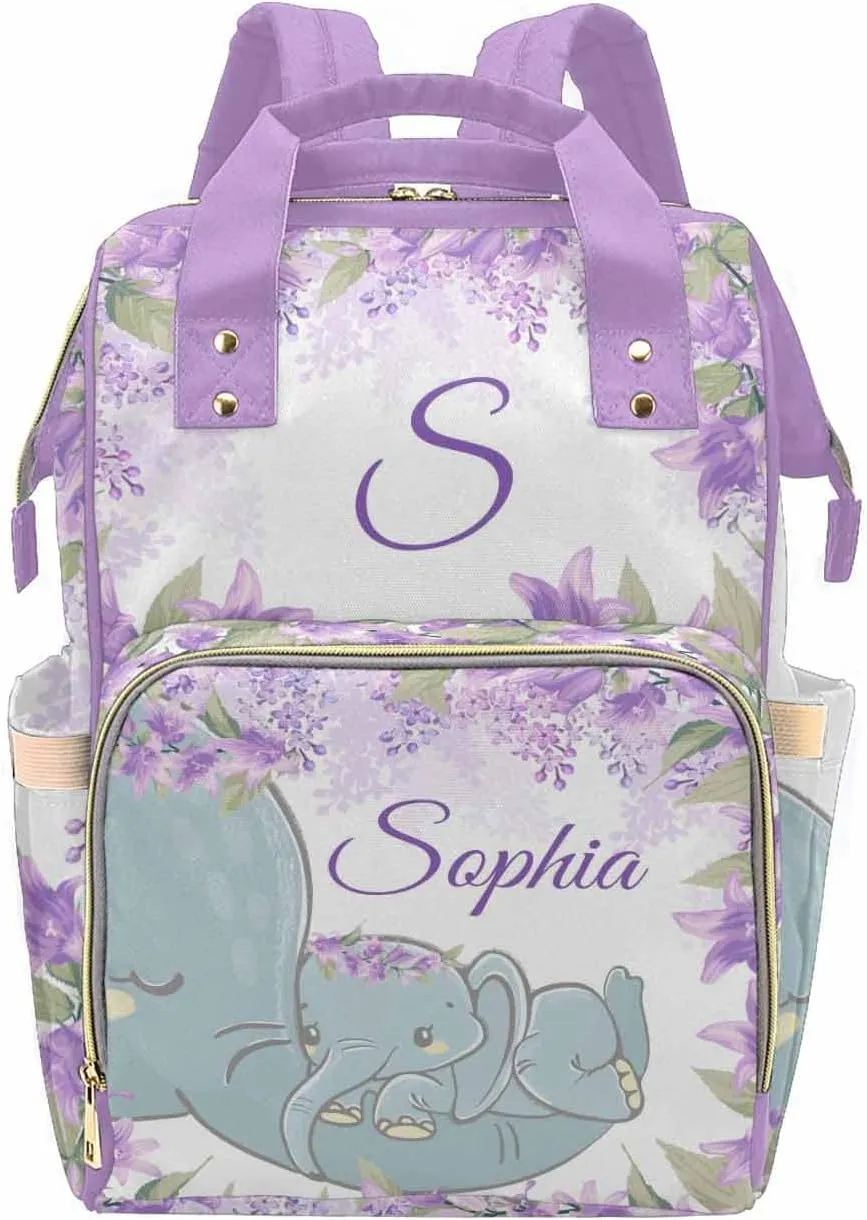 Newcos Personalized Mommy Nursing Daypack with Large Capacity, Custom Name Nappy Bags with Multi Pocket & Large Capacity for Outside Daily Use