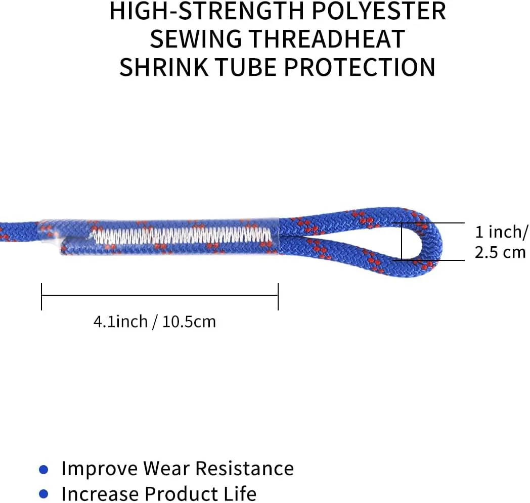 NewDoar 8mm (5/16") Prusik Cord Sewn Eye-to-Eye Pre-Sewn Climbing Utility Cord Multipurpose for Outdoor Climbing Arborist Mountaineering Rope 36''/90cm/3pcs