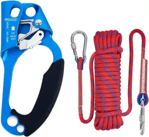 NewDoar CE Certified Right Hand Ascender 10mm Static Climbing Rope (red/33ft/10M) Climbing Equipment Fire Rescue Rope