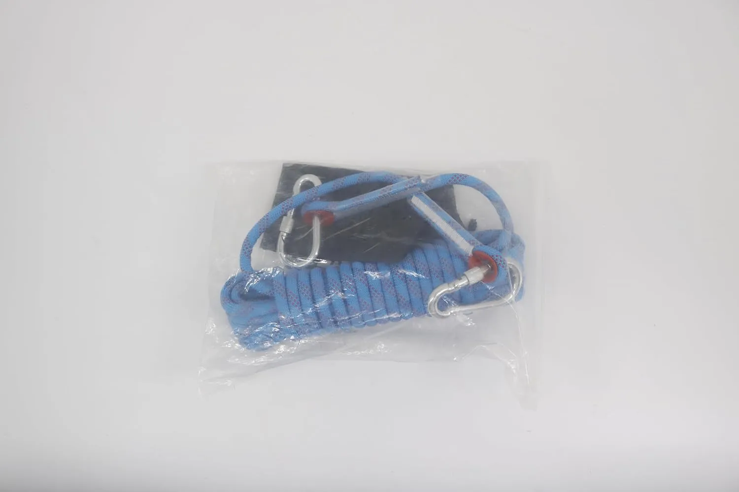 NewDoar Climbing Rope 8(5/16in),10mm (3/8in), High Strength Accessory Cord Rope with 2 Steel Hooks, for Outdoor Rescue Rappelling Rope Down Cliffs ledges Safety Escape Tow Strap Equipment(Blue)