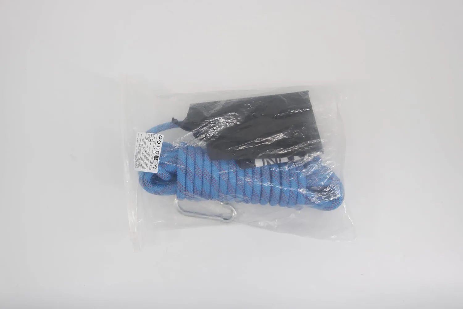NewDoar Climbing Rope 8(5/16in),10mm (3/8in), High Strength Accessory Cord Rope with 2 Steel Hooks, for Outdoor Rescue Rappelling Rope Down Cliffs ledges Safety Escape Tow Strap Equipment(Blue)