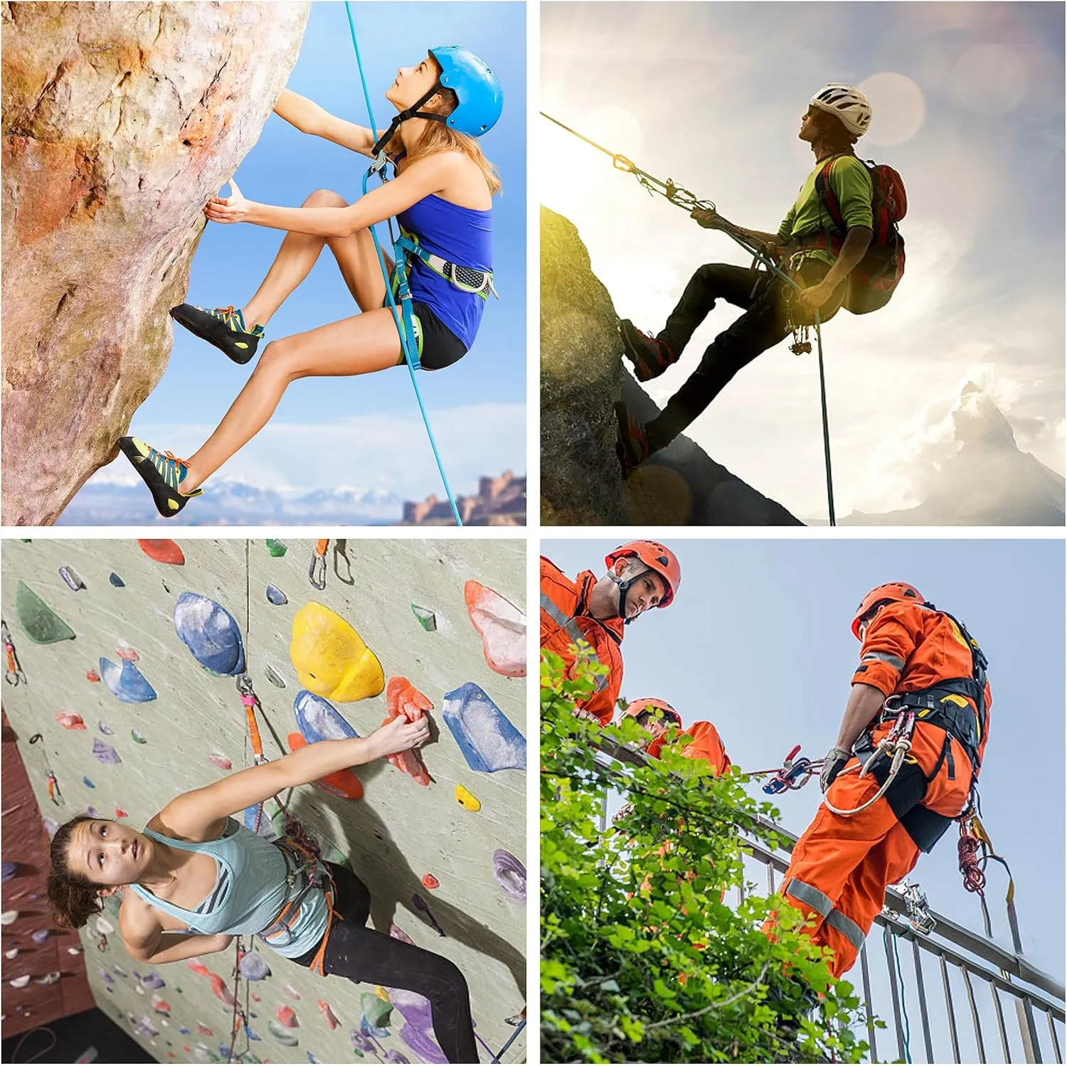 Nice C Climbing Rope, Rescue Rope, Construction Rope, Rock Climbing Rope, Static 10mm 32ft/64ft/96ft/160ft/230ft/500ft/985ft/1000ft with Carry Bag (Orange, 70M(230ft))