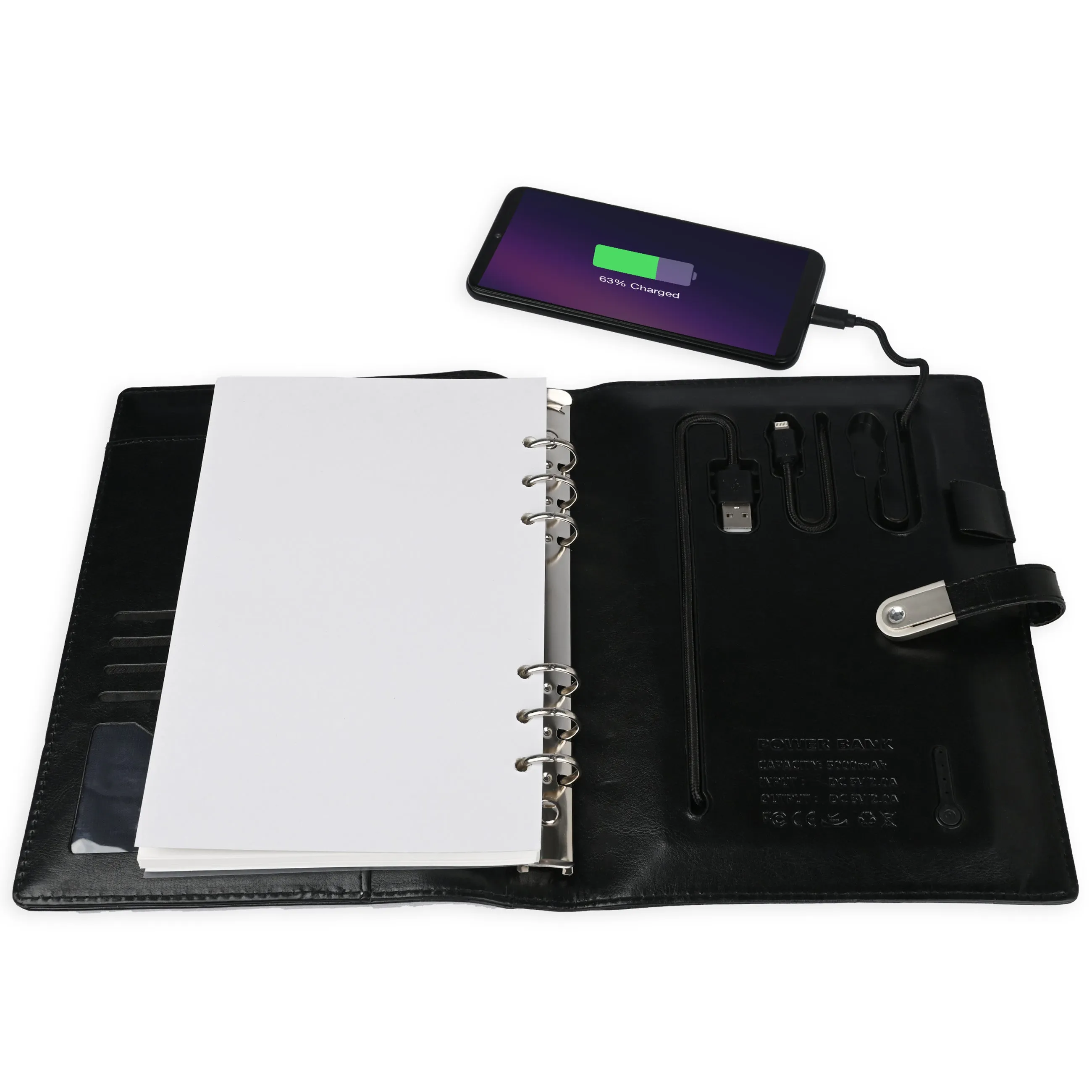 Notebook Diary Power bank 5000 mAh with 16GB USB