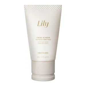 O BOTICARIO Lily Satin Hand Cream, Moisturizing Scented Hand Lotion with Luxurious Fragrance, 1.7 Ounce (50g)