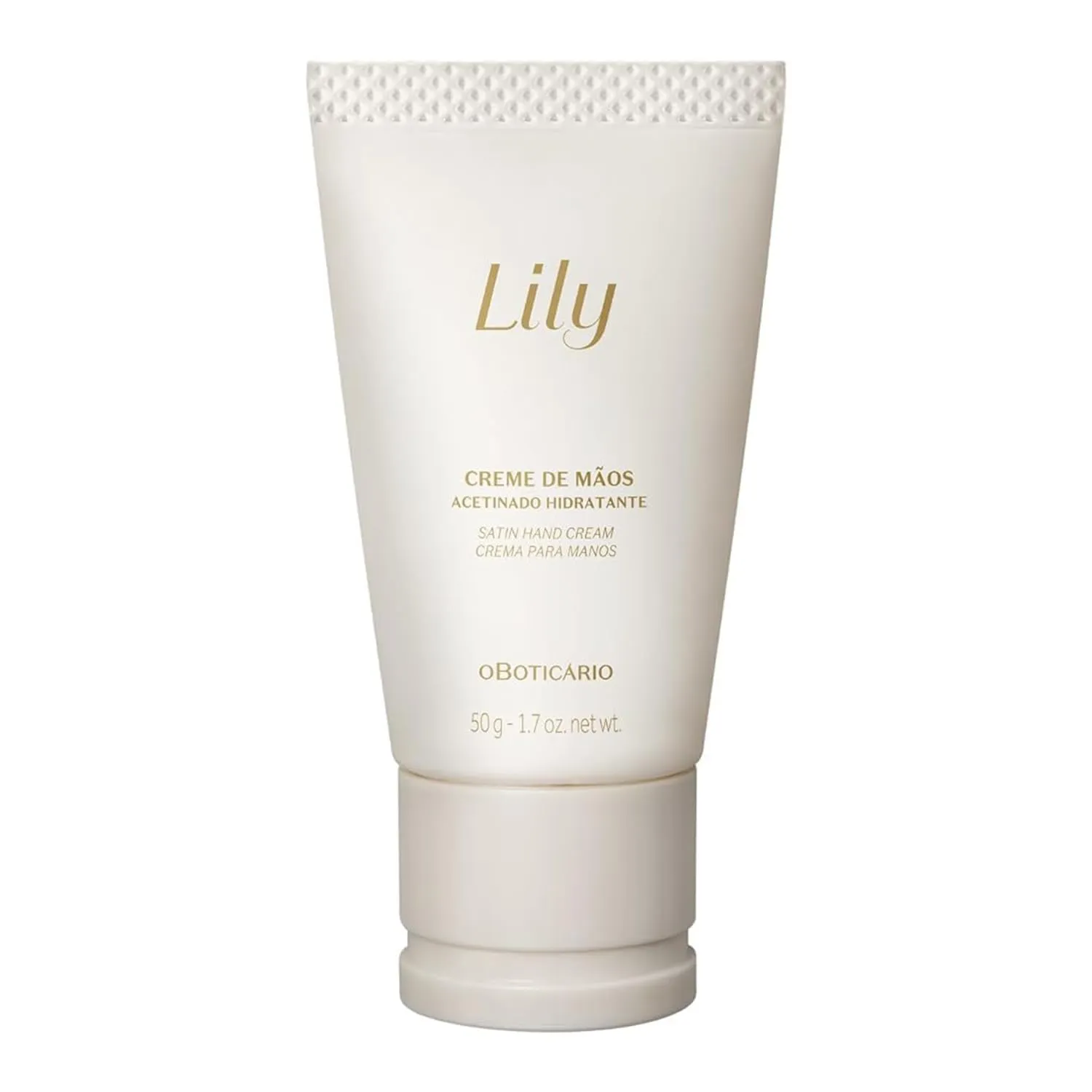 O BOTICARIO Lily Satin Hand Cream, Moisturizing Scented Hand Lotion with Luxurious Fragrance, 1.7 Ounce (50g)