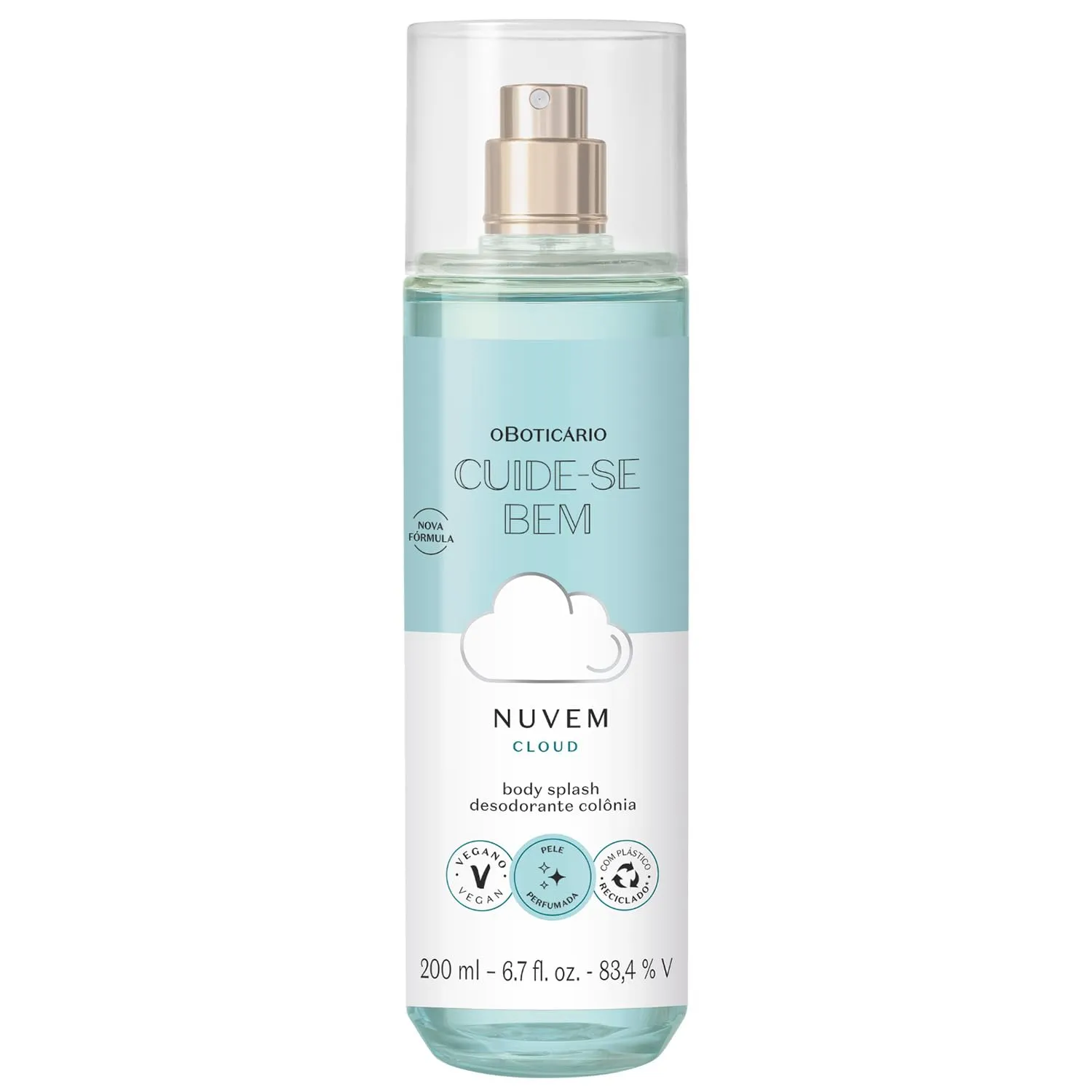 O Boticário Cuide-se Bem Cloud Body Splash, Refreshing and Hydrating Fragrance Mist, 6.7 Ounce (200ml)