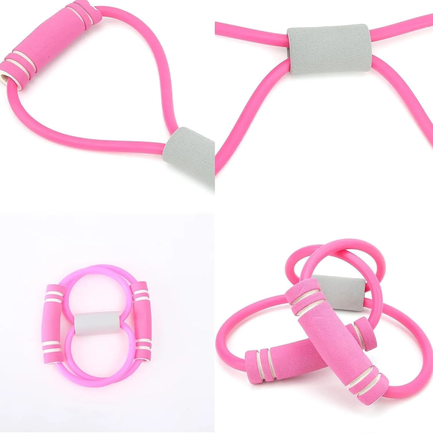 Obstruction Band with Handles,Figure 8 Obstruction Band,Exercise Elastic Rope,Pull Rope for Home Workout, Yoga, Gym Exercise,Strength Training