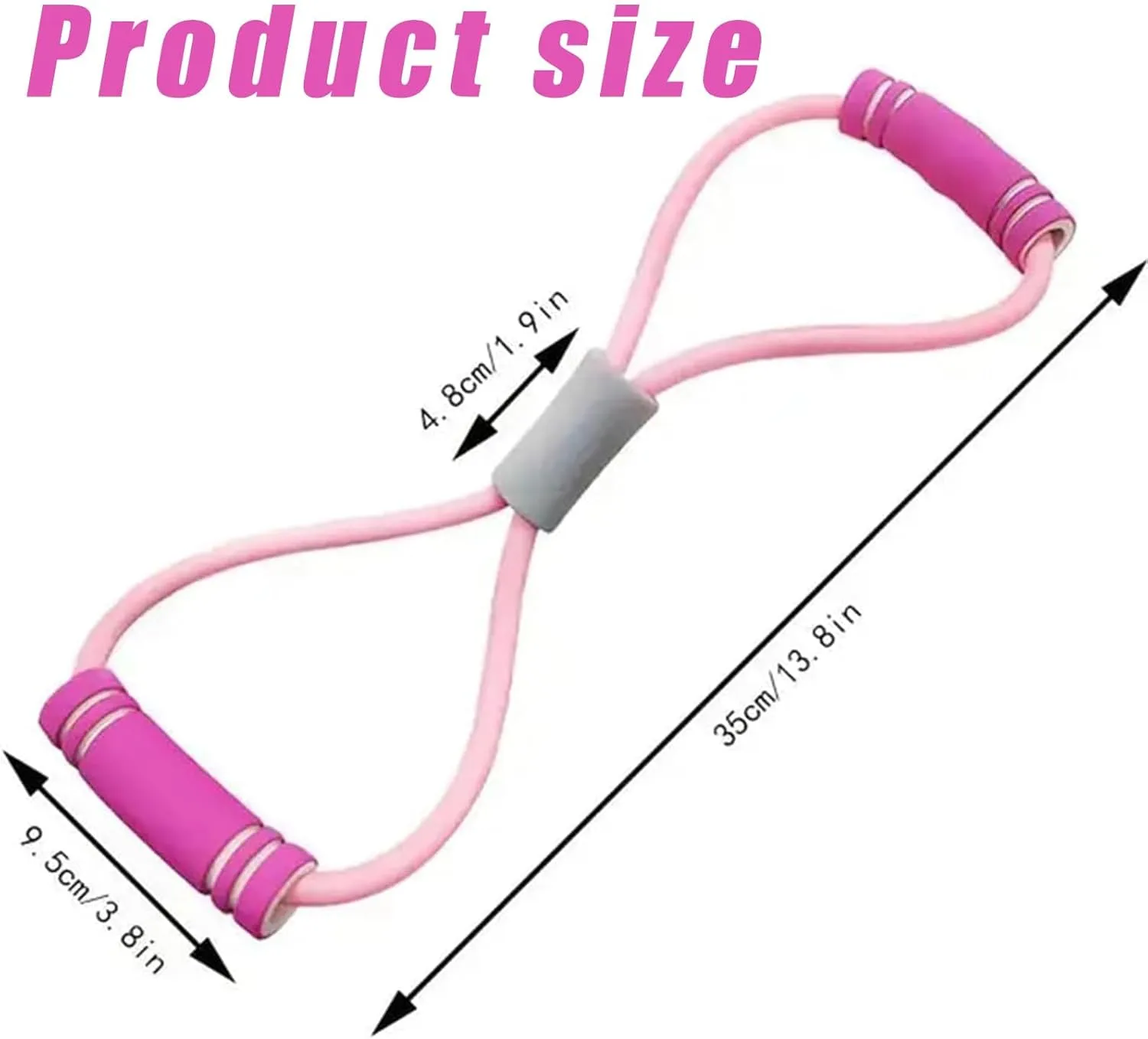 Obstruction Band with Handles,Figure 8 Obstruction Band,Exercise Elastic Rope,Pull Rope for Home Workout, Yoga, Gym Exercise,Strength Training
