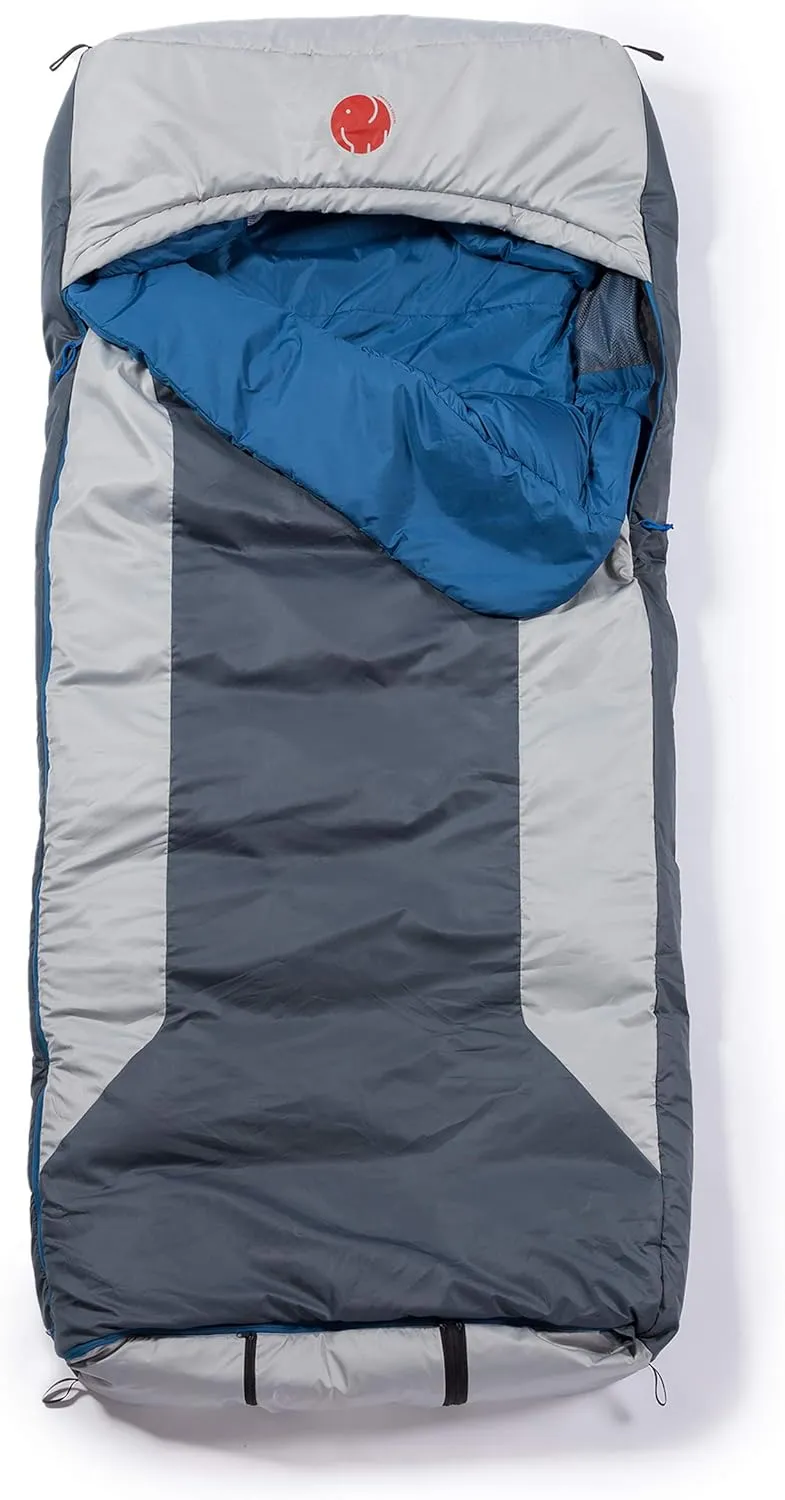 OmniCore Designs Multi Down Hooded Rectangular Sleeping Bag (-10F to 30F) with 4pt. Compression Stuff Sack
