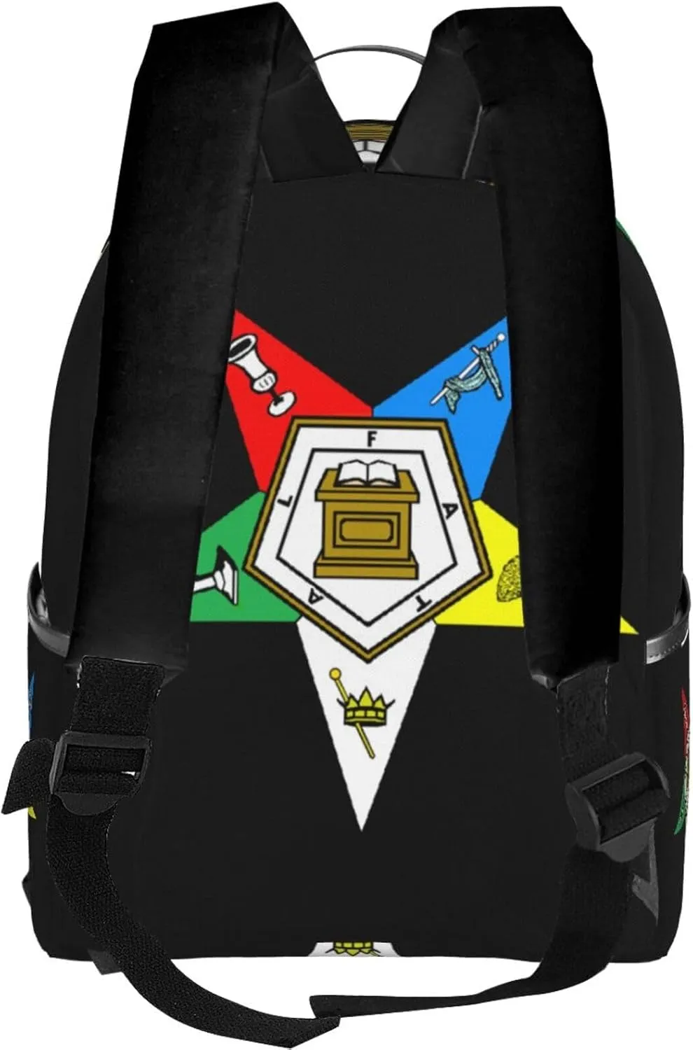 Order Of Eastern Star Lightweight Casual Backpack Knapsack Durable Travel Sports Shoulders Backpacks 14.5 Inch